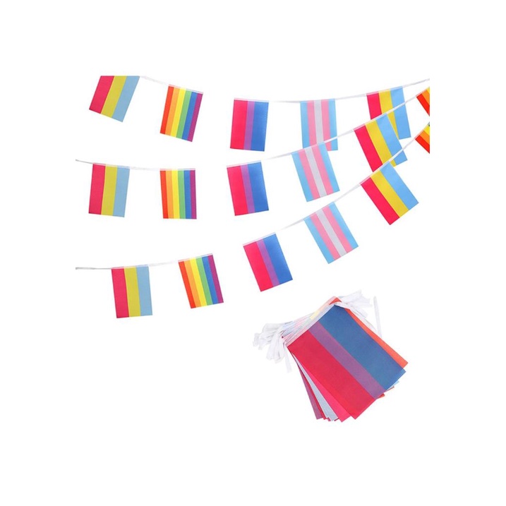 LGBTQ Flag String Vivid Color Printed Pride Flag Bisexual Gay Pansexual