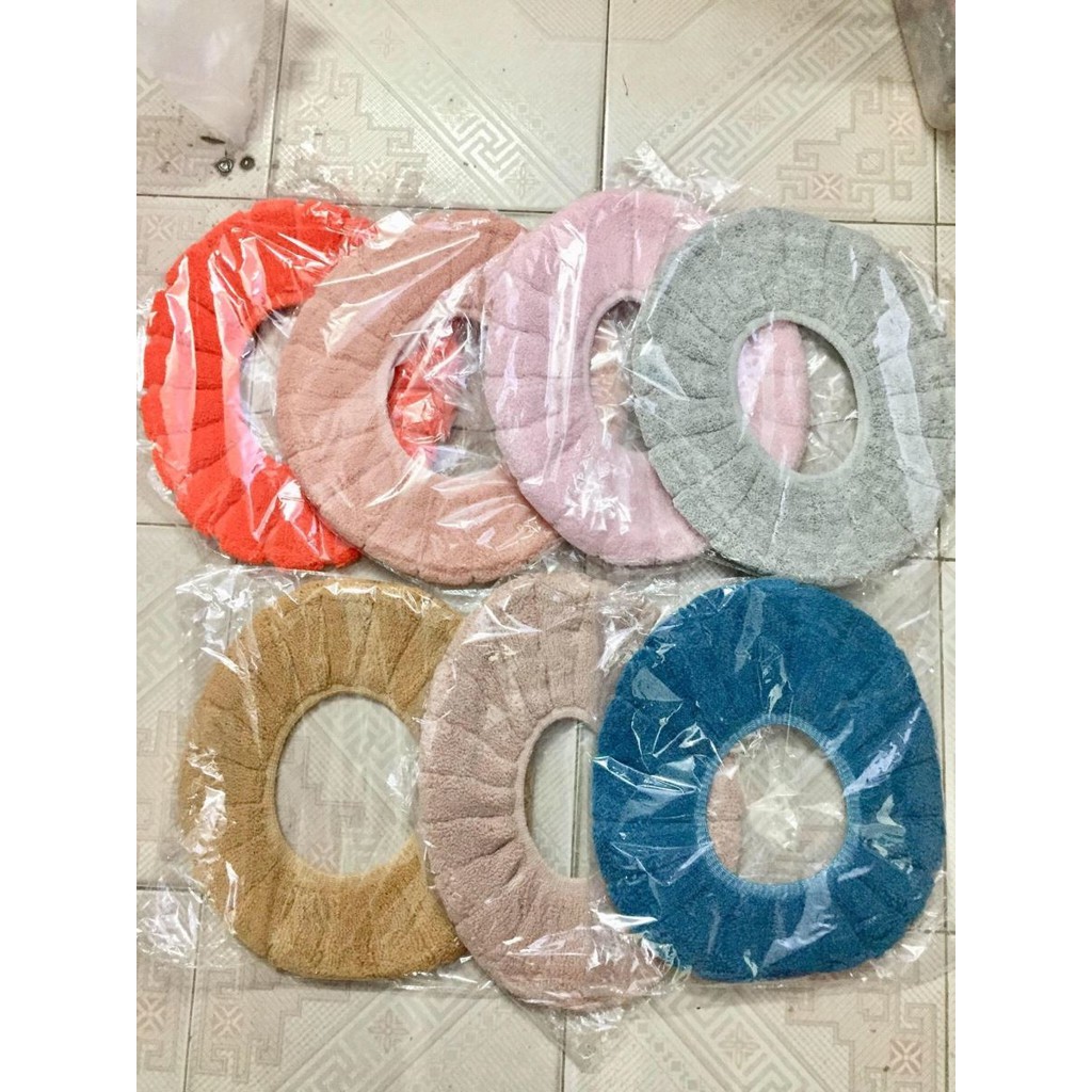 Thảm Lót Bồn Cầu Mềm Mại Nhiều Màu Lót Bồn Cầu 3d Vân Nổi