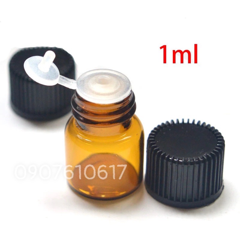 sỉ 100 chai thuỷ tinh nắp nhựa 1ml,2ml,3ml,5ml