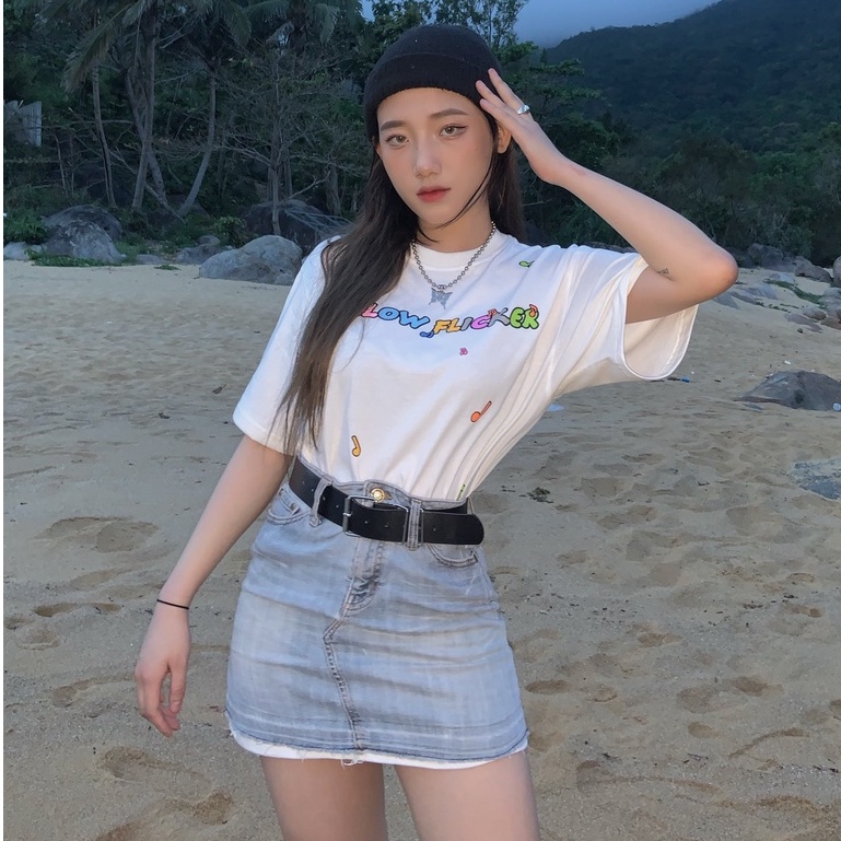 [Mã LT50 giảm 50k đơn 250k] Áo thun tay ngắn YELLOW FLICKER nốt nhạc unisex