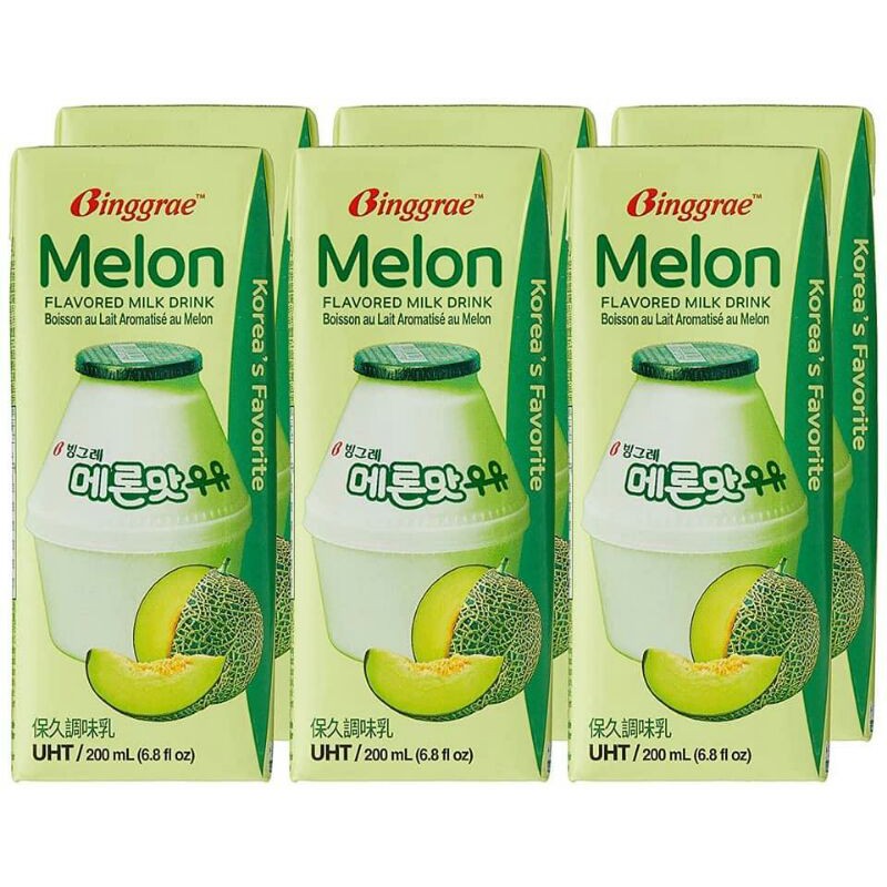 THÙNG 24 HỘP SỮA DƯA LƯỚI MELON MILK BINGGRAE  - HÀN QUỐC