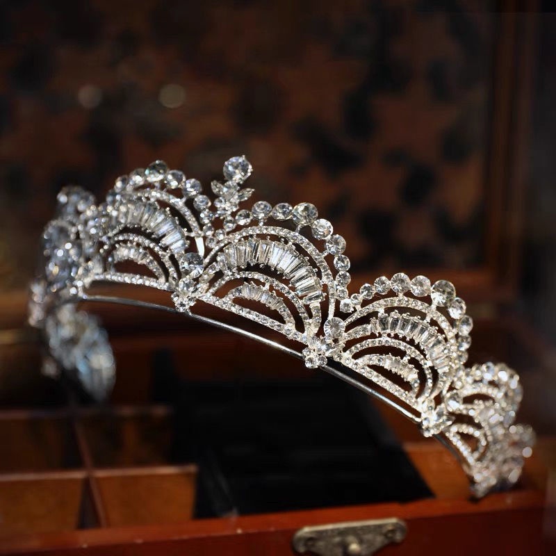 Vương Miện Đội Đầu Đính Đá Pha Lê Sang Trọng Thời Trang Năm Kỷ 2021 Cho Cô Dâu