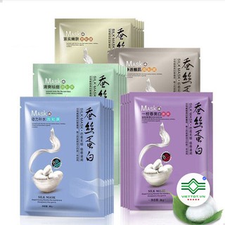 Mặt nạ giấy dưỡng da mụn cấp ẩm thải độc tơ tằm ONE SPRING SILK MASK VT137