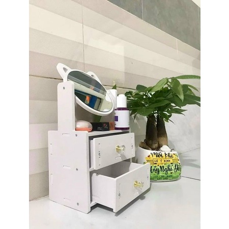 KỆ MĨ PHẨM KÈM GƯƠNG