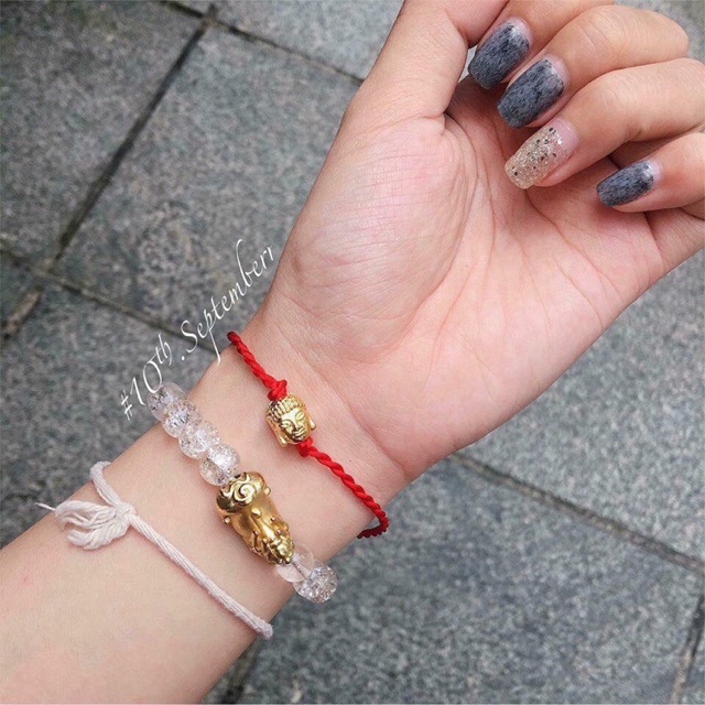 DÂY ĐỎ Hindi mix charm Đầu Phật