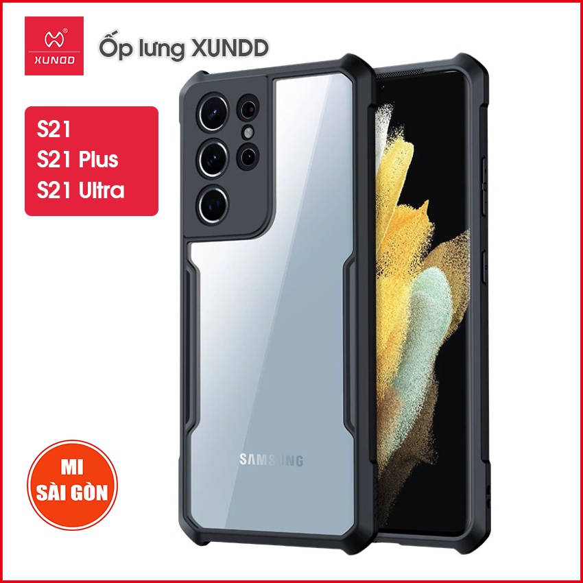 [Hỏa Tốc HCM] Ốp lưng XUNDD Samsung S21/ S21 Plus/ S21 Ultra - Chống shock, Viền TPU, Mặt lưng trong