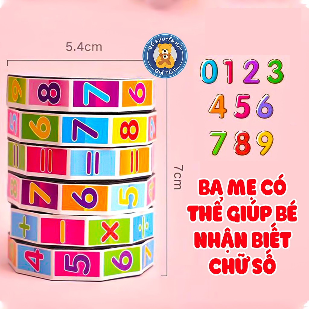 Đồ chơi cho bé 🍀 Đồ chơi toán học 🍀 Rubik toán học giúp bé làm quen với các phép toán toán cộng trừ nhân chia 4369