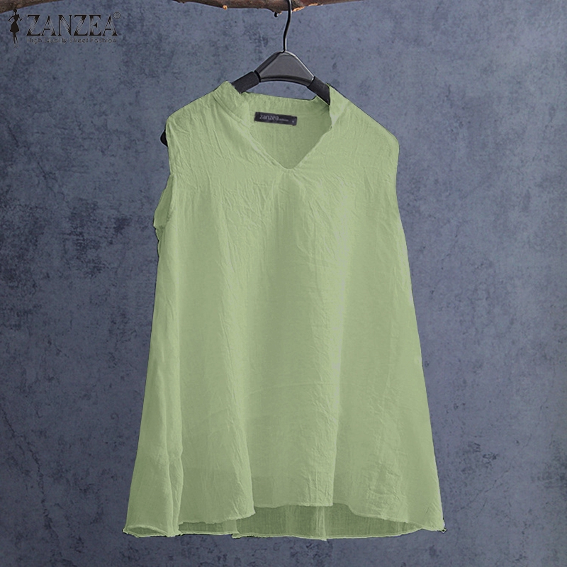 Áo Kiểu ZANZEA Cho Nữ Không Tay Cổ Chữ V Thời Trang Quyến Rũ | BigBuy360 - bigbuy360.vn
