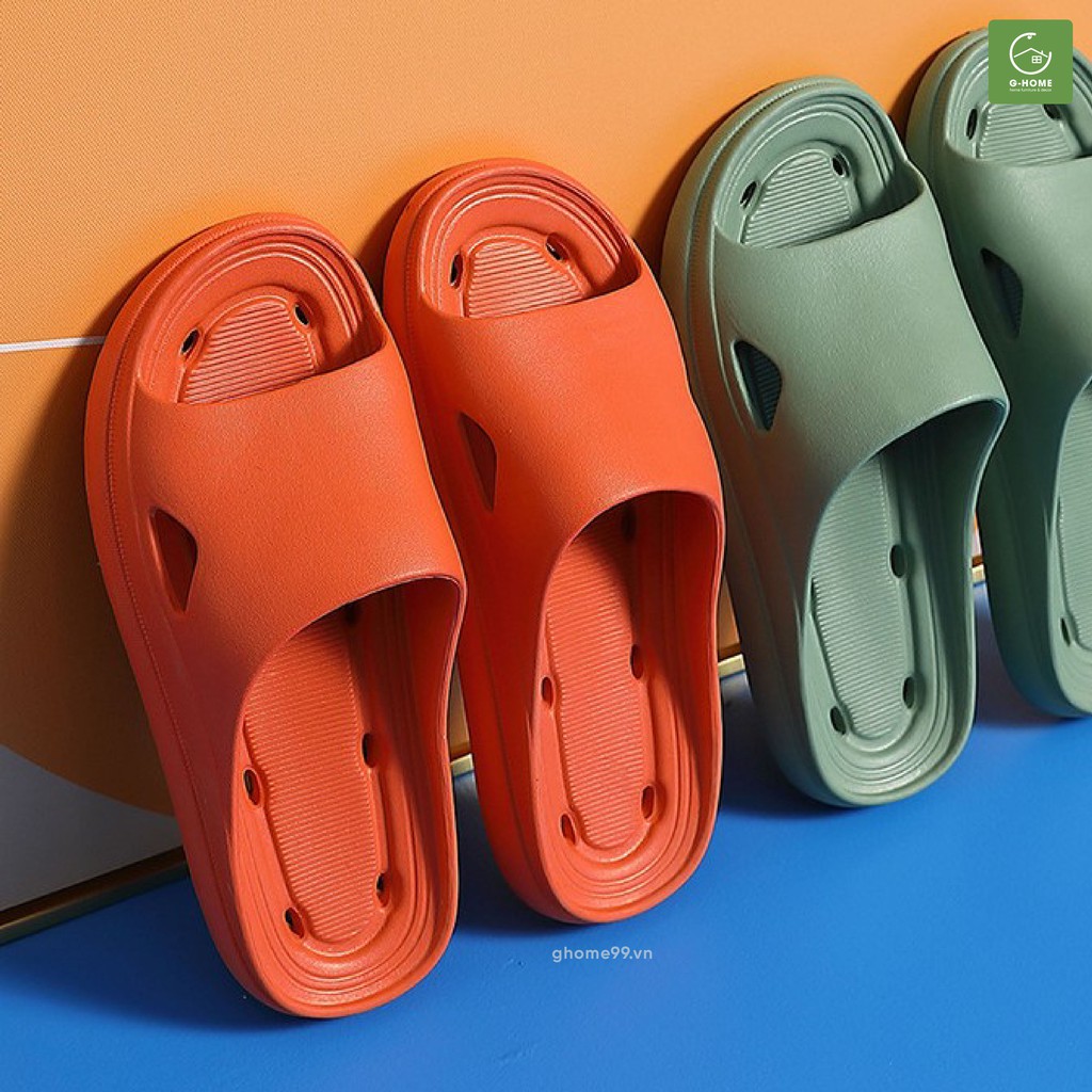 Dép đi trong nhà nam nữ cao su thoáng khí, mềm nhẹ cho da DT21M1