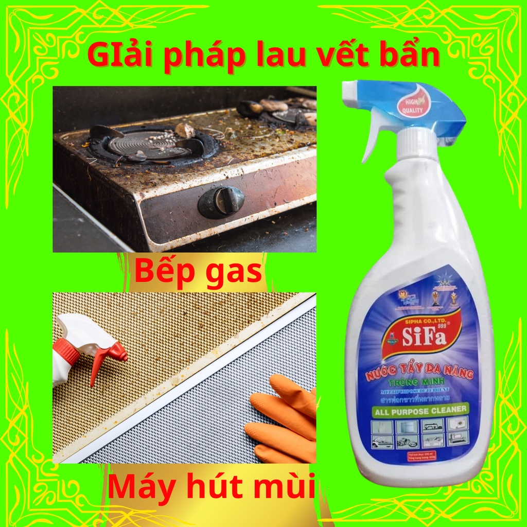 Tẩy dầu mỡ,Xịt lau bếp Gas, Siêu tẩy dầu mỡ bếp từ, bàn bếp, lò vi sóng, máy hút mùi, tủ lạnh,...