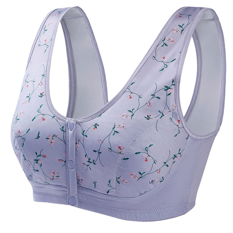 Áo Ngực Cotton Cài Nút Phía Trước Thoải Mái Thời Trang Cho Phụ Nữ Trung Niên