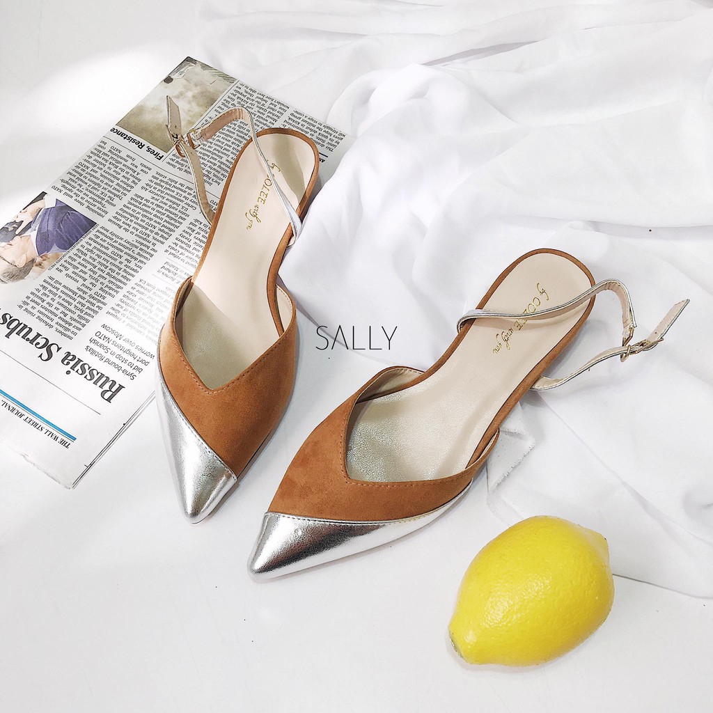 SANDAL BÍT MŨI VIỀN BẠC