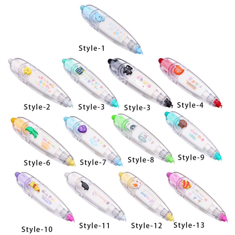 Băng keo xóa họa tiết hoạt hình nhiều kiểu tùy chọn dùng để trang trí nhật ký/sổ tay/vở bài tập