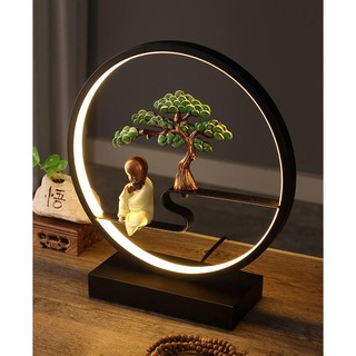 Kệ Trang Trí Đèn Led Cây Tùng Đốt Trầm