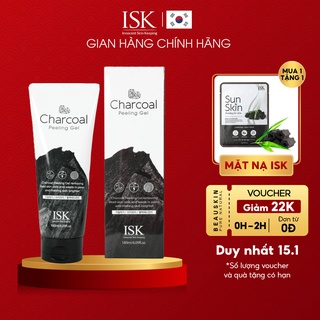 Tẩy Tế Bào Chết Mặt Dạng Gel ISK Charcoal Peeling Than Hoạt Tính Giảm Bã Nhờn Làm Sạch Da Dung Tích 180ml