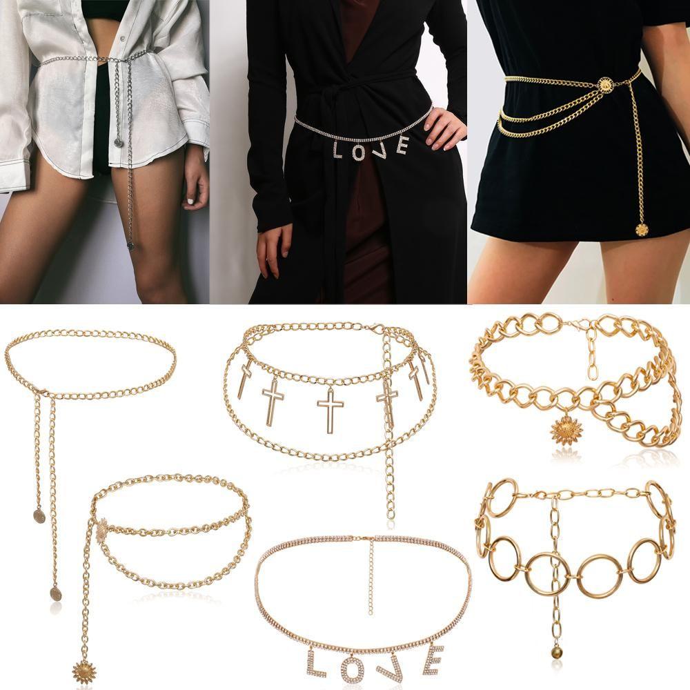 WONDER Dây Nịt Tua Rua Bằng Hợp Kim Màu Sắc Bạc / Vàng Phong Cách Bohemian Cổ Điển