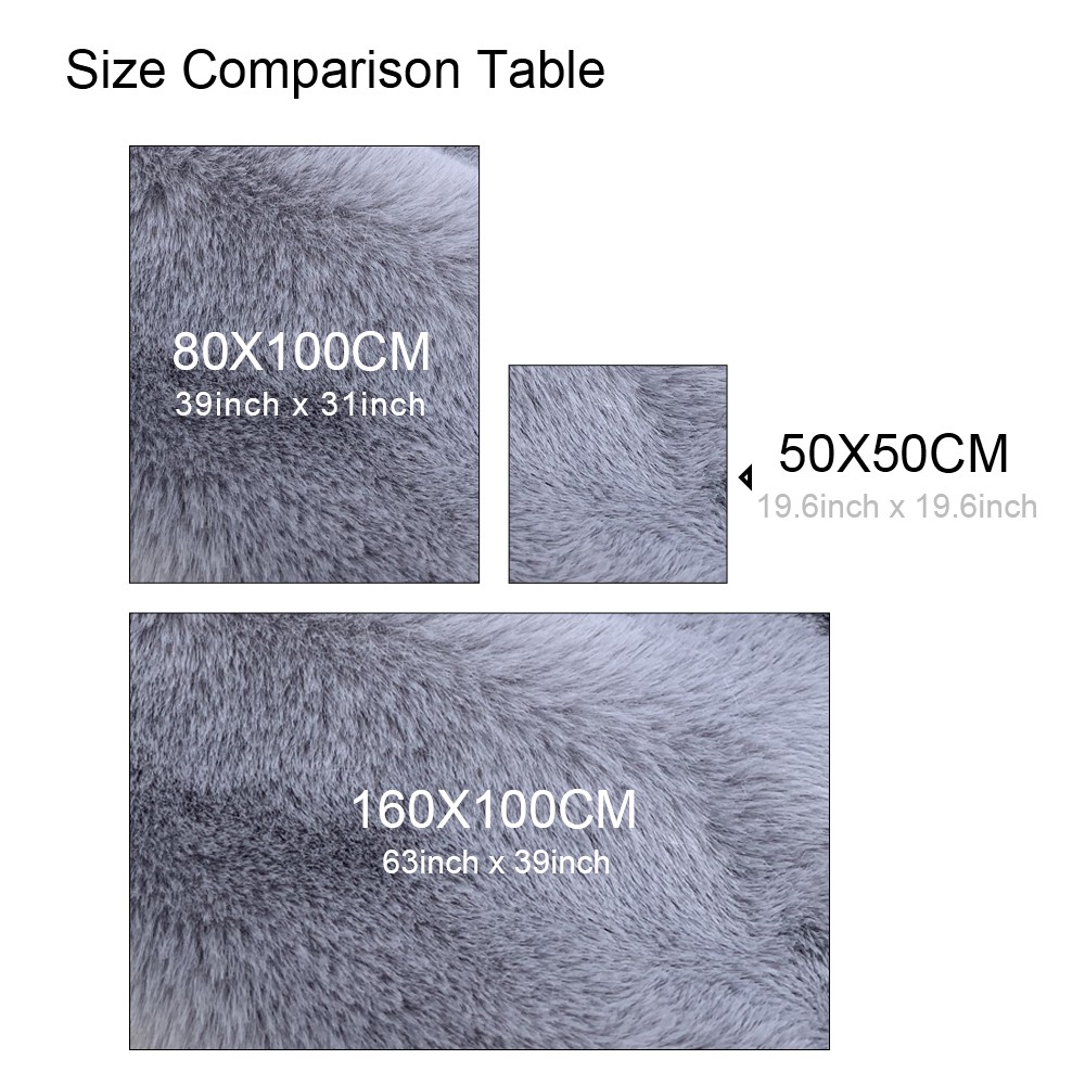 Vải Lông Thỏ Giả 50x50cm 10mm Dày Dặn Làm Đồ Thủ Công