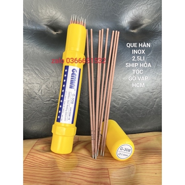 10 QUE HÀN INOX KIM TÍN G-308 2.5MM SẴN HÀNG  SHIP HOẢ TỐC GÒ VẤP HCM