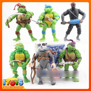 6 nhân vật Ninja rùa 12cm - Ninja rùa đầy đủ bộ 6 mô hình - ITOYS