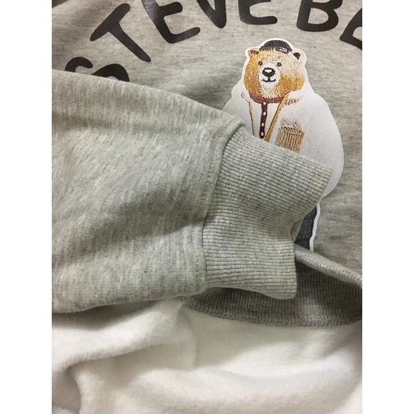 Áo sweater  Nelly Heybig chất nỉ bông form rộng dành cho nam và nữ Steave bear 220917