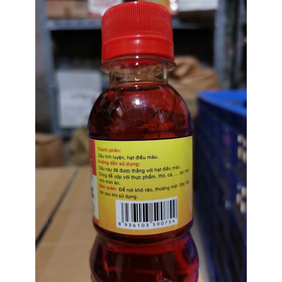 Dầu màu điều tự nhiên 250ml tạo màu đỏ cho món ăn ngon