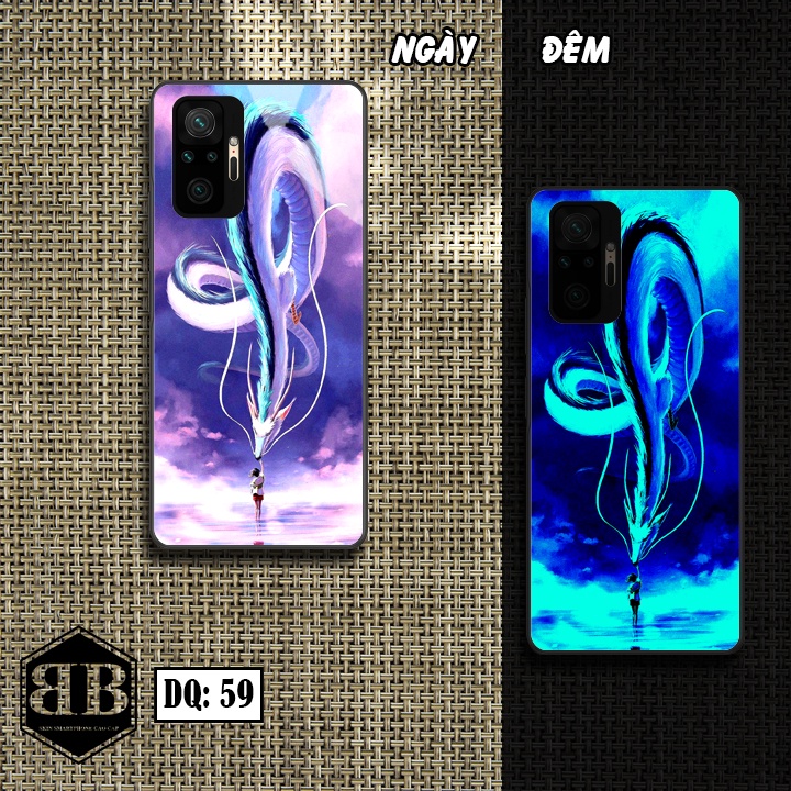 Ốp lưng kính Dạ Quang Xiaomi Redmi Note 10 Pro phát sáng trong đêm rẻ sập sàn