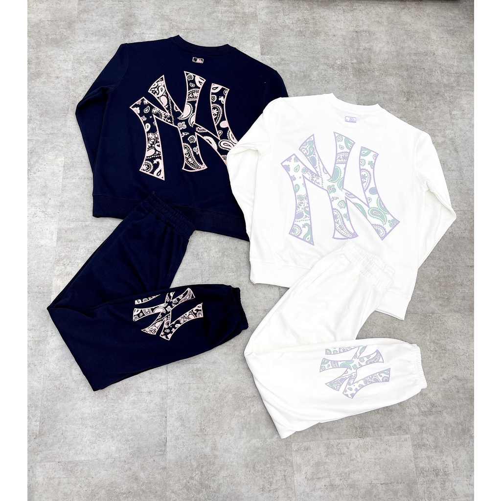 Bộ nỉ nữ thu đông MLB sweater shirt xuất dư