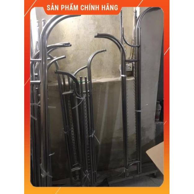 [Hỏa tốc 1H] Giàn phơi quần áo kép inox, giá phơi quần áo ĐƠN - KÉP inox 201 (có khuyên)