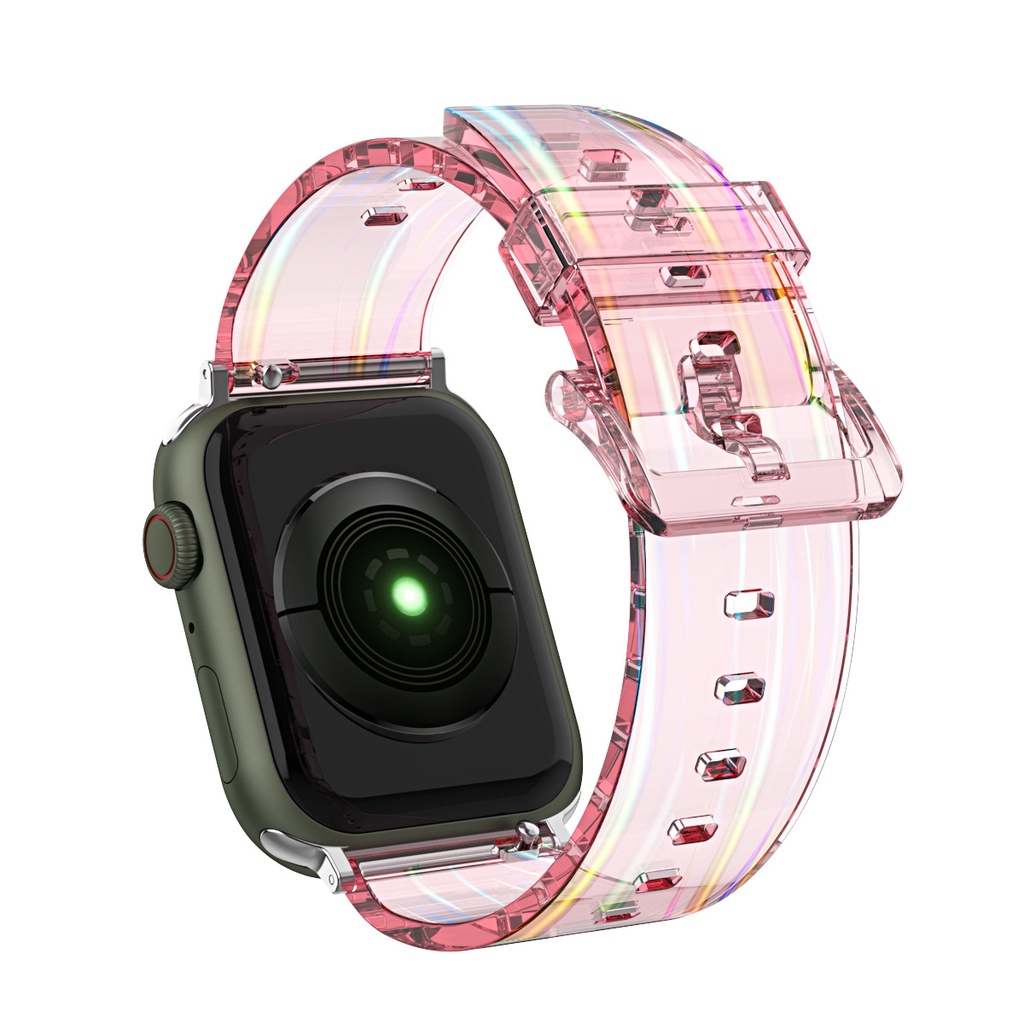 Dây Đeo Trong Suốt Cho Đồng Hồ Thể Thao Apple Watch 7 45mm 41mm 38mm Series 7 6 5 4 42mm 40mm 44mm 38mm