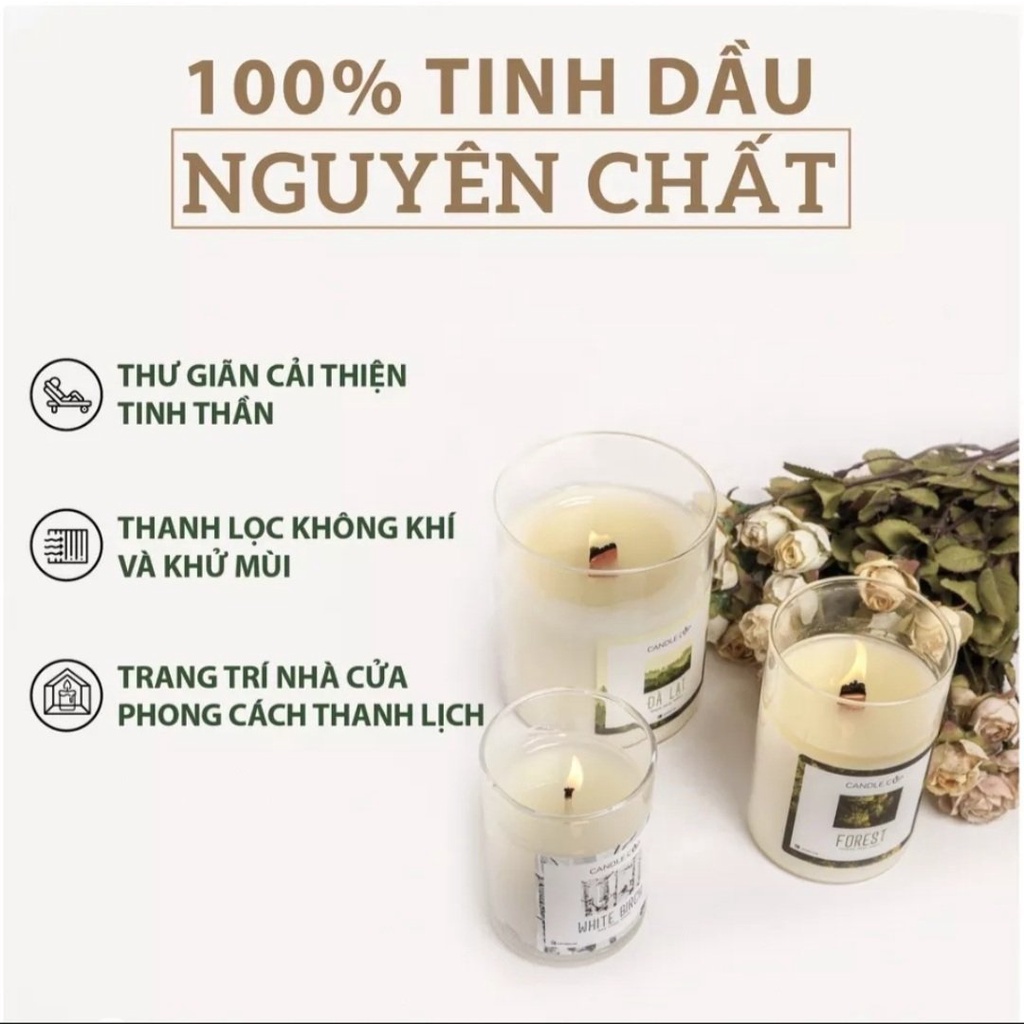 [20 mùi Size 100g-200g] Nến Thơm Cao Cấp Candle Cup AGAYA - Thành phần tư nhiên, an toàn cho sức khoẻ - Ngọc Ngà Shop