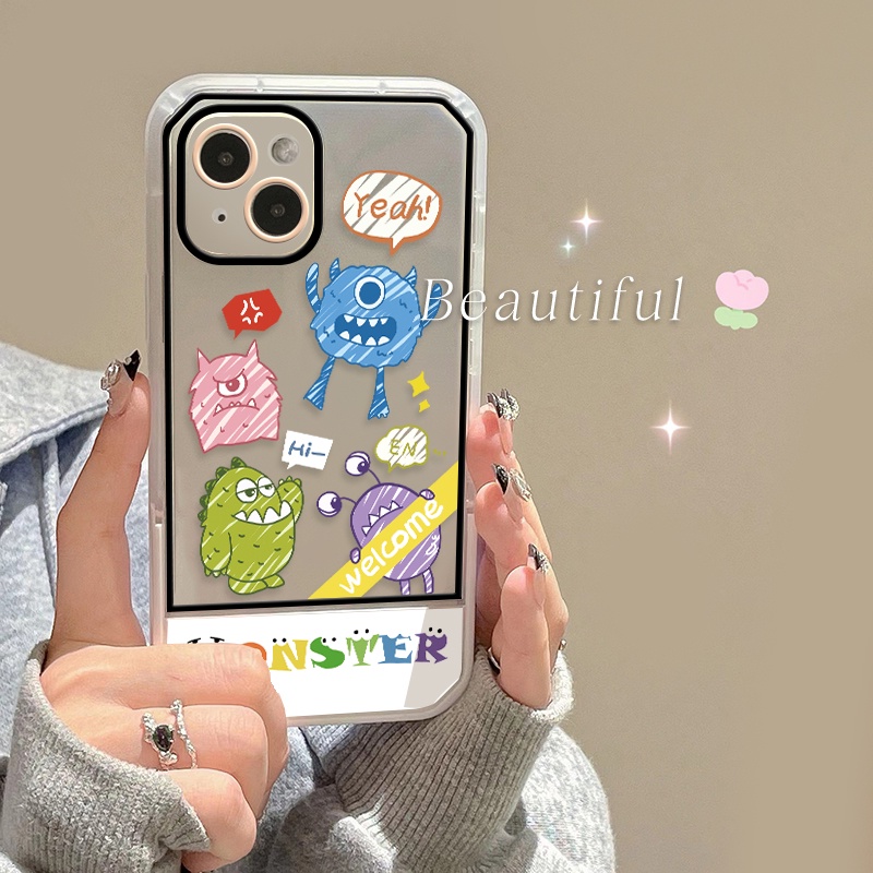 Ốp Điện Thoại Silicone Mềm Chống Sốc In Hình Quái Vật Cho IPhone 13 12 11 Pro Max SE 2020 X XR XS 8 7 6S 6 Plus