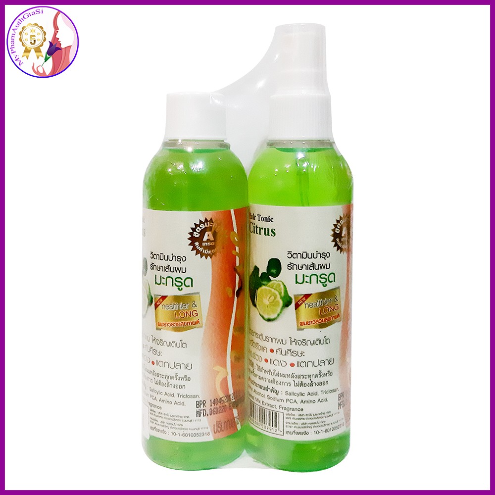 Hair tonic citrus tinh dầu bưởi hỗ trợ mọc tóc made in thailand (thái lan)