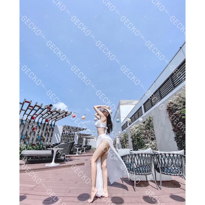 Áo Khoác Kimono Đi Biển Dáng Dài, Áo Choàng Bikini Chân Váy Voan GK0402 (Ảnh Thật) Có Dây Cột Eo | BigBuy360 - bigbuy360.vn