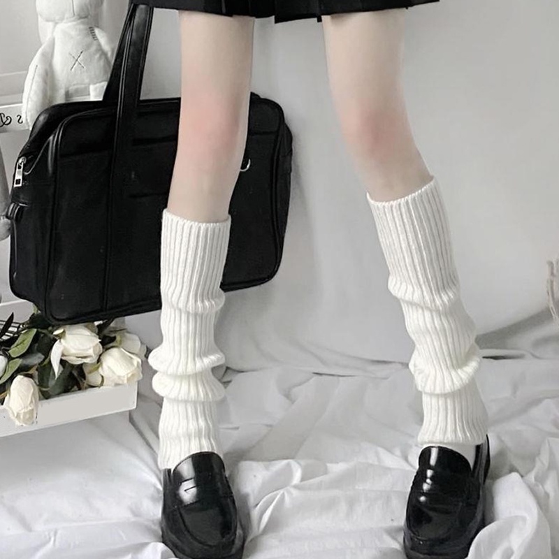 Vớ dệt kim giữ ấm chân phong cách lolita dễ thương