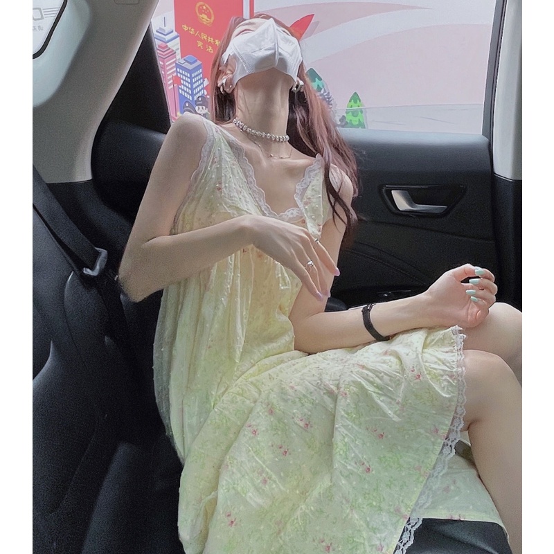 Đầm Maxi Hoa Cổ Chữ V Thời Trang Mùa Hè