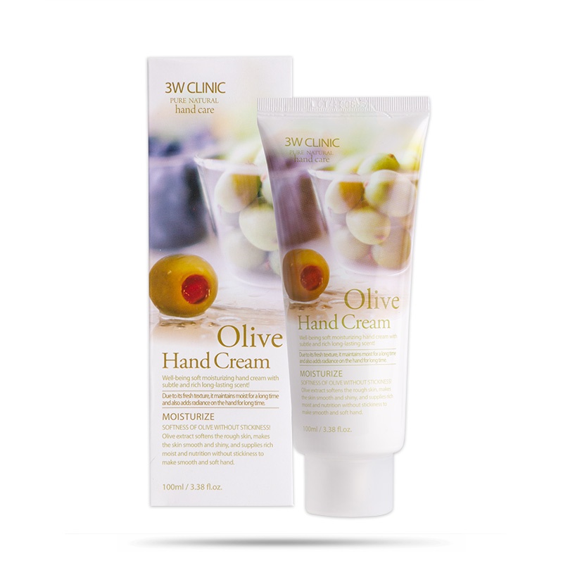Kem Dưỡng Da Tay 3W Clinic Olive Hand Cream 100ml