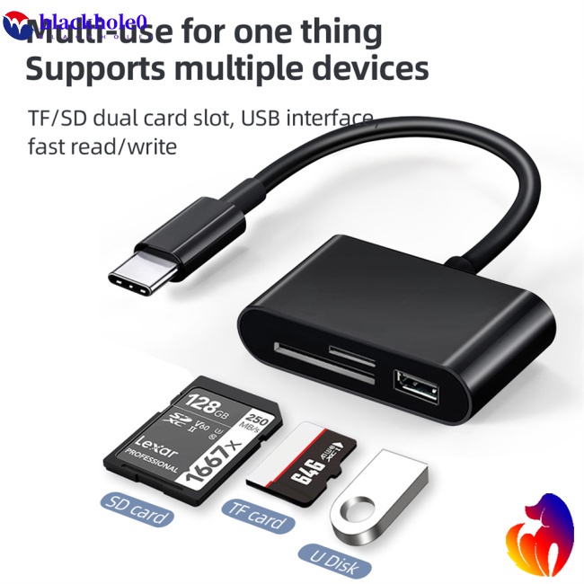 Đầu Đọc Thẻ Nhớ Otg Usb Sd/tf Đa Năng Cho Điện Thoại Android/Máy Tính