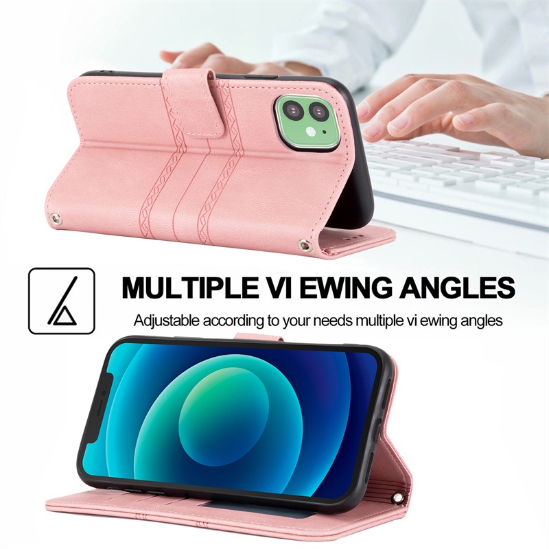 Ốp Điện Thoại Da Gập Nam Châm Có Ngăn Đựng Thẻ+Giá Đỡ Thời Trang Cho For iPhone 11 Pro 7 8 6 6S Plus X Xs Max XR SE2 SE3