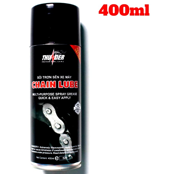 Chai Xịt Bôi Trơn Dưỡng Sên Thunder Chain Lube 400ml