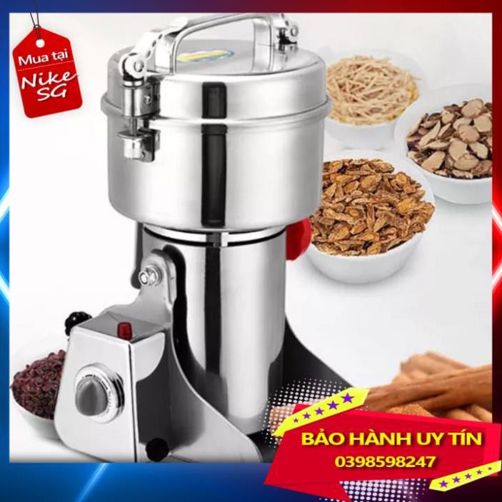 [ HOÀN XU] Máy xay đồ khô nghiền tinh bột nghệ ngũ cốc tam thất loại 800g nắp gài inox-Bảo hành uy tín - LỖI 1 ĐỔI 1