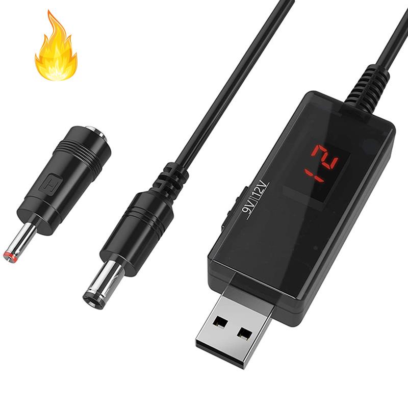 Dây cáp chuyển đổi tăng áp USB DC 5V sang 9V/ 12V 1 A