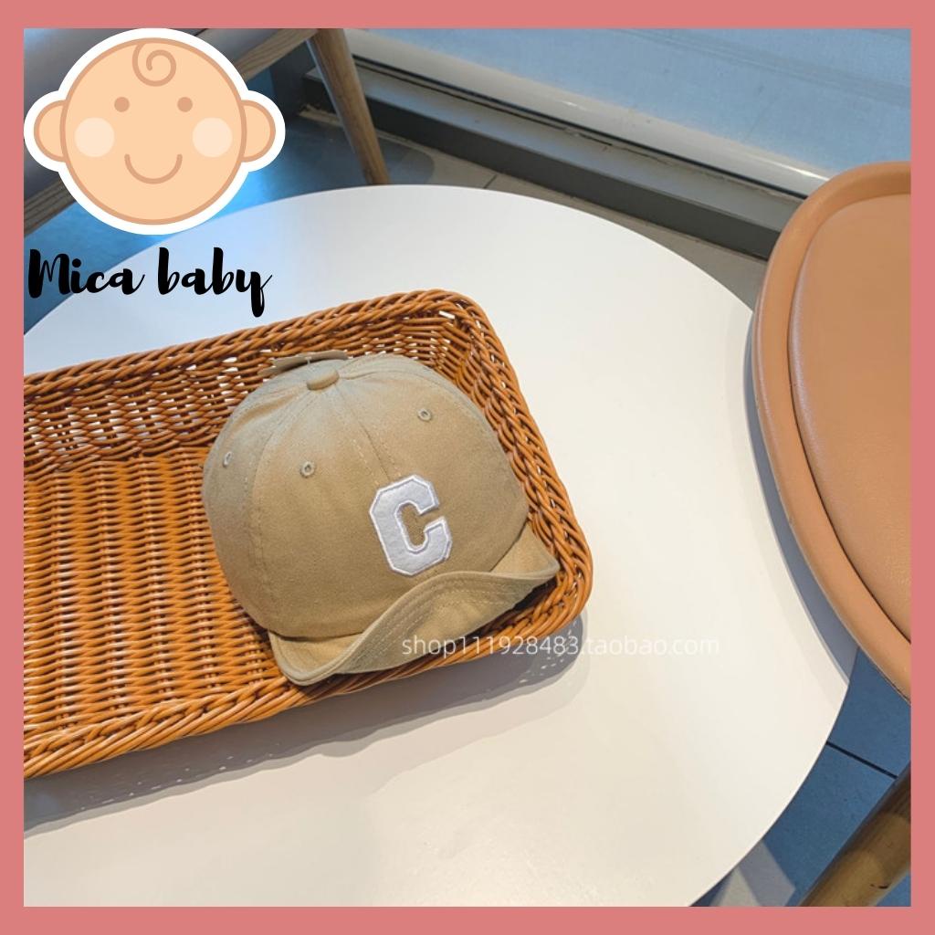 Mũ lưỡi trai mềm họa tiết chữ C  đáng yêu cho bé Mica Baby MH21