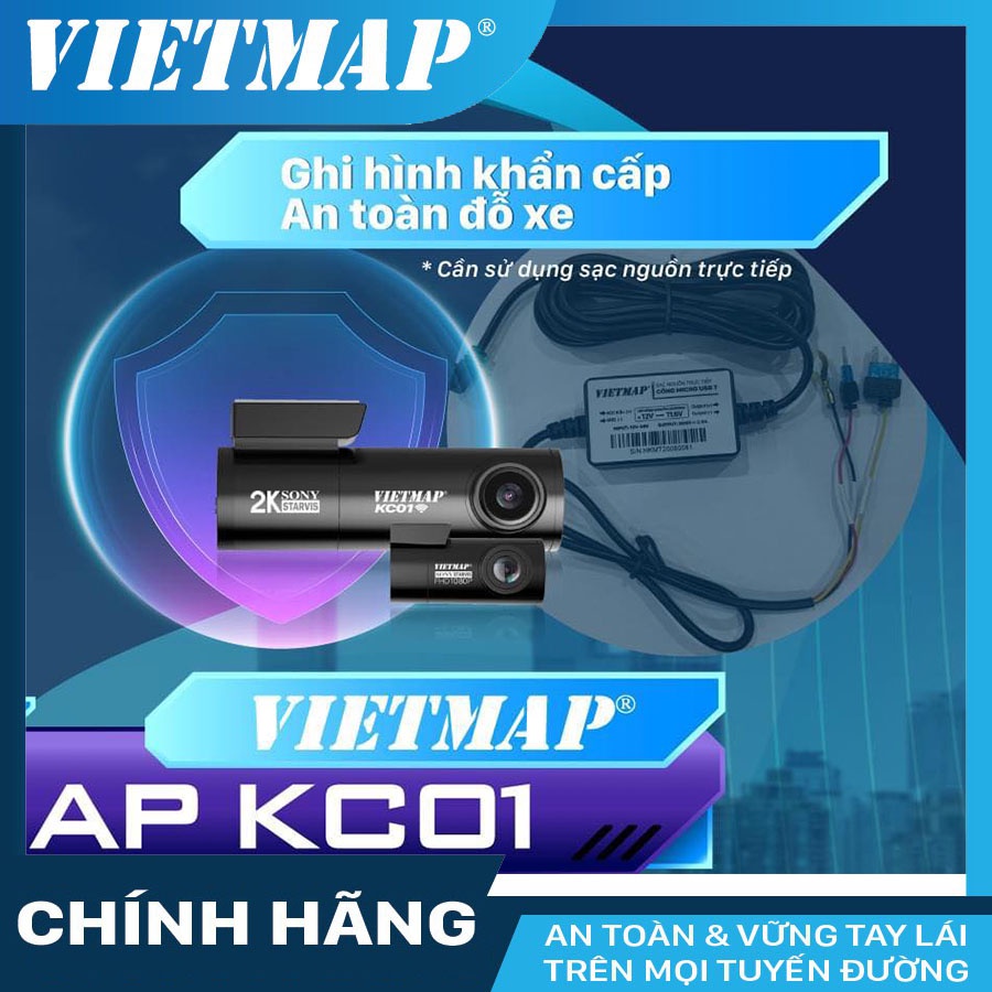 Camera Hành Trình Vietmap KC01 PRO Kết Nối Wifi Cảnh Báo Giao Thông Bằng Giọng Nói + KM thẻ 64/128GB | BigBuy360 - bigbuy360.vn