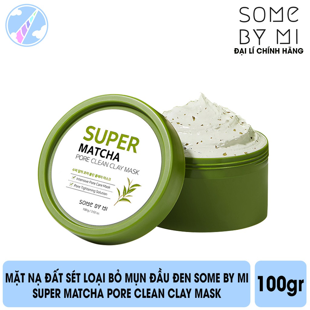 Mặt Nạ Đất Sét Loại Bỏ Mụn Đầu Đen Some By Mi Super Matcha Pore Clean Clay Mask 100gr