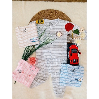 Xả !!! bộ unchi cotton len kẻ ngang thu đông cho bé trai bé gái