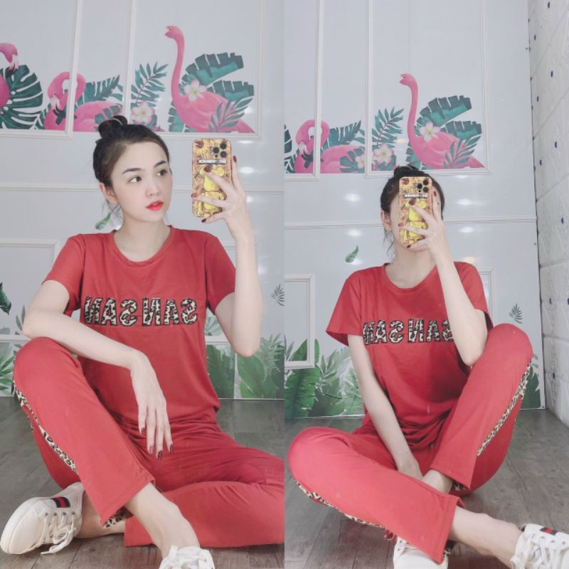 Đồ bộ nữ thun cotton 4 chiều có size từ 40-70kg | BigBuy360 - bigbuy360.vn