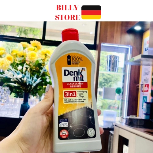 Dung dịch vệ sinh mặt kính bếp từ,bếp hồng ngoại Denkmit 3in1- chai 300ml