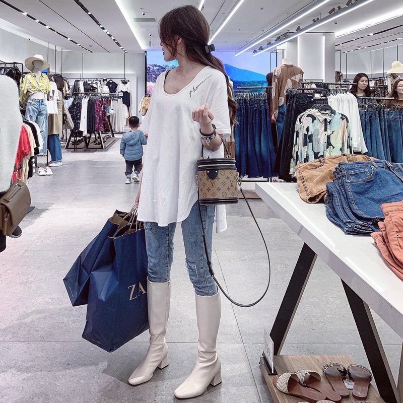 Túi cốp trụ Eo Vi sale xả kho chất đẹp size 20 không hộp