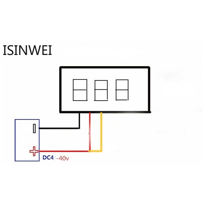 Vôn kế điện tử 0.28 inch kích thước nhỏ gọn với 3 dây DC 0-100V chất lượng cao