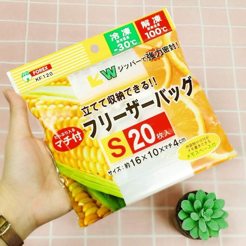 Túi zip bảo quản thực phẩm Nhật bản có 2 đường zip xịn xò và chắc chắn